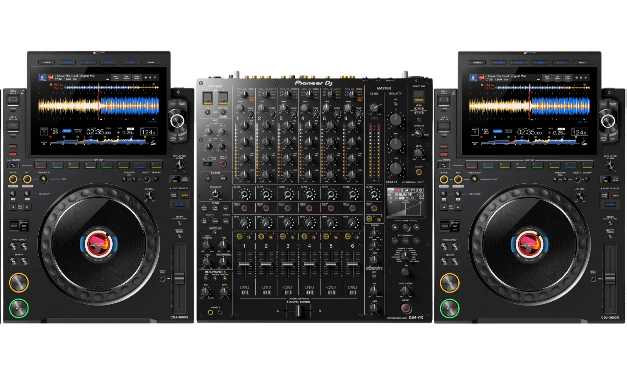 Pioneer set | 2x CDJ3000X + 1x DJM-V10