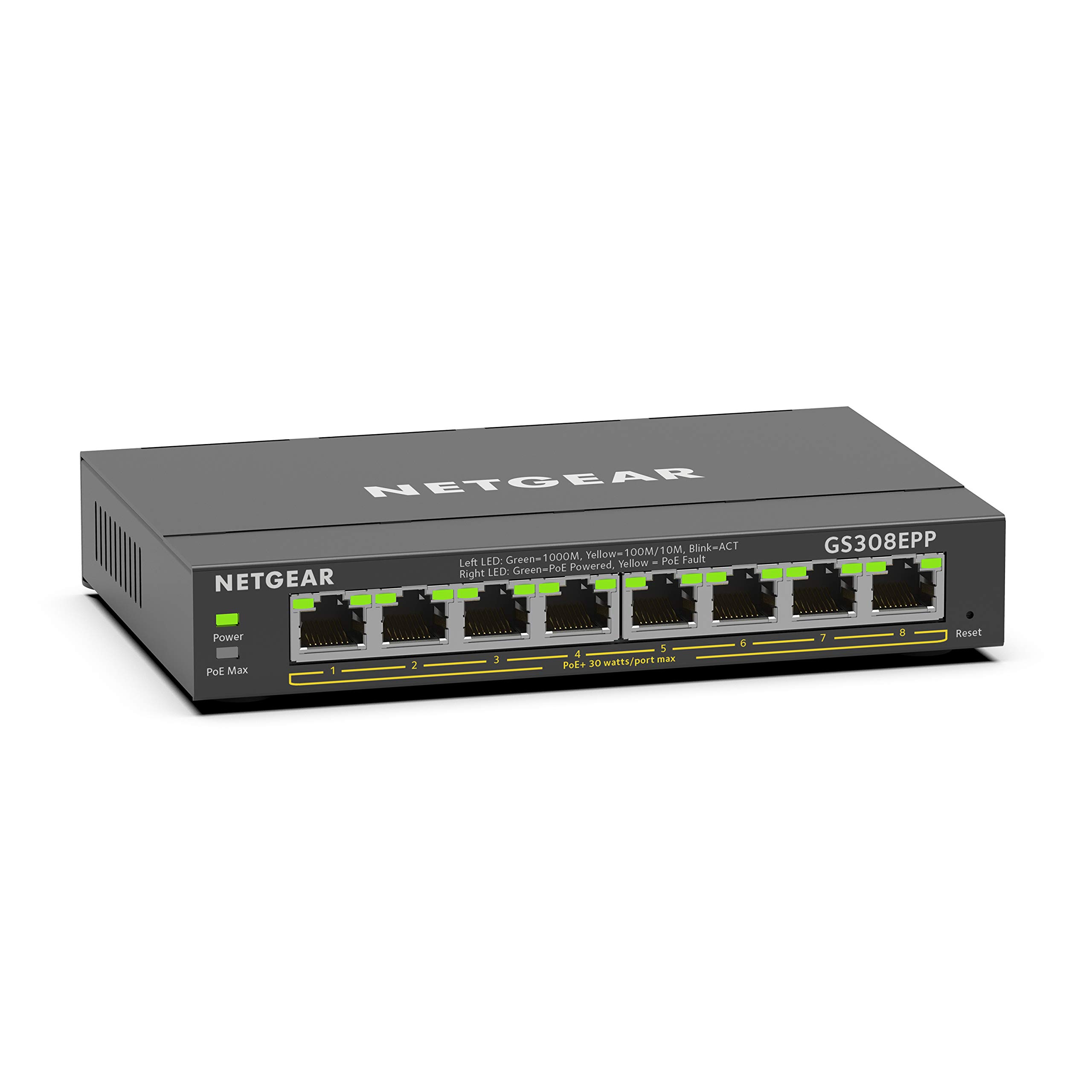 Netgear 8-port GS308EPP netwerkswitch