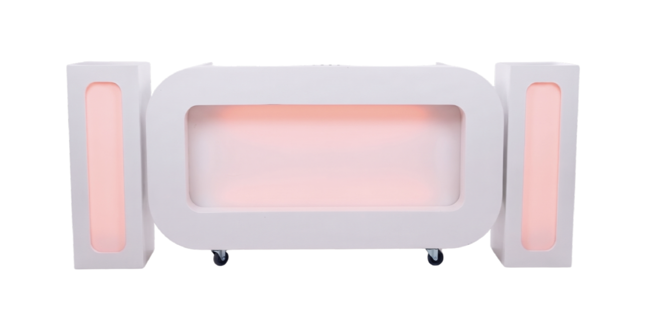InHouse Rentals DJ Booth + 2x Pilaar | LED