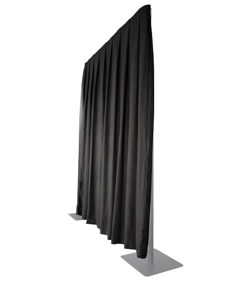 InHouse Rentals Pipe & Drape | 21 mtr | Zwart