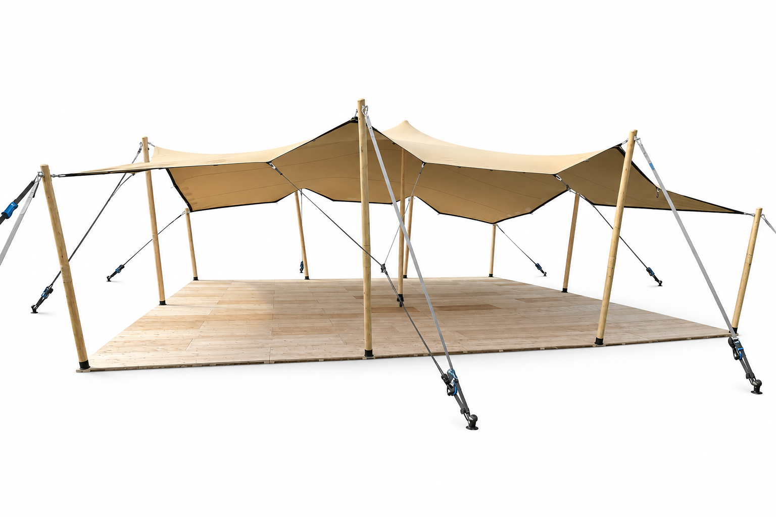 InHouse Rentals Stretchtent | beige | Incl. vlonders